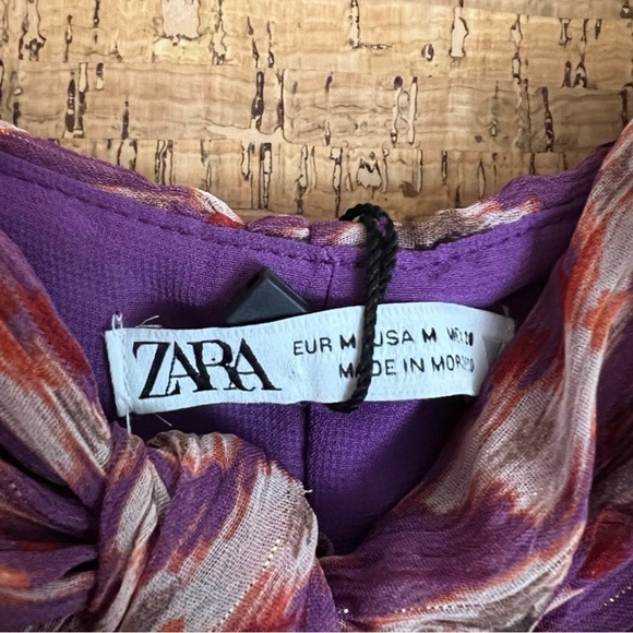 Zara Multicolor Purple Chiffon Ruched Cutout
Strappy Mini Dress - Picture 5 of 10